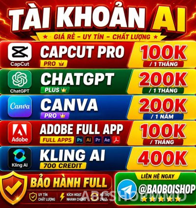 TÀI KHOẢN AI | CHATGPT | CAPCUT | GMAIL | CANVA